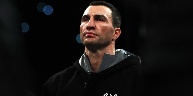 Wladimir Klitschko ahead of his fight against Anthony Joshua at Wembley Stadium, London.