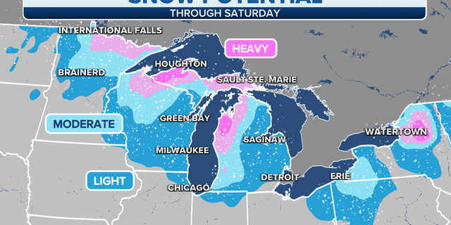Midwest, Great Lakes snow potential