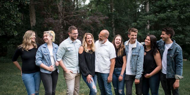 Hannah and Blair Keeley (center) got married in 1991 and are the parents of seven adult children (shown above). The couple shared unique conflict-free relationship philosophies with Fox News Digital.