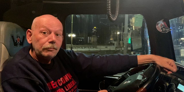 Trucker Eric Mueller wants Trudeau to know the truckers will not back down