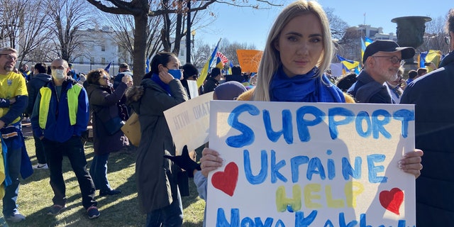 Thousands of protesters supporting Ukraine gathered in Washington, D.C. 