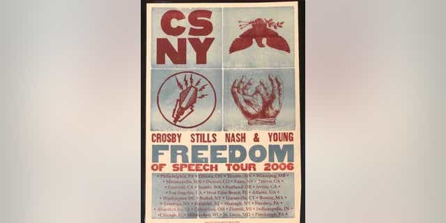 A "Freedom of Speech Tour" poster from 2006