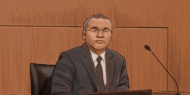 In this courtroom sketch, former Minneapolis Police Officer Tou Thao testifies during his trial in the killing of George Floyd in federal court in St. Paul, Minn., on Tuesday, Feb. 15, 2022.