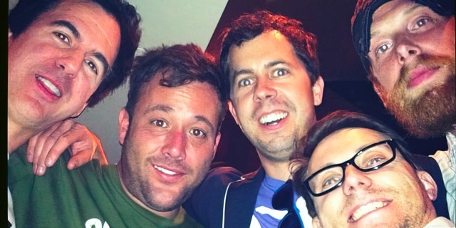 Harding (far left) with his band before opening for Uncle Kracker. "Find your own tribe and rise together," Harding told Fox News Digital how to create success in any field or business.