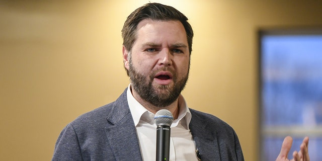 JD Vance, co-founder of Narya Capital Management LLC and U.S. Republican Senate candidate for Ohio, speaks during a campaign event in Huber Heights, Ohio, U.S., on Thursday, Feb. 17, 2022.