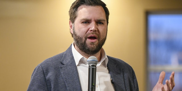 JD Vance, co-founder of Narya Capital Management LLC and U.S. Republican Senate candidate for Ohio, speaks during a campaign event in Huber Heights, Ohio, U.S., on Thursday, Feb. 17, 2022.