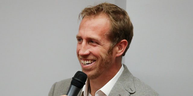 Jake Harriman, founder and CEO of Nuru International, speaks at the 2016 GLG Social Impact Fellows Reception at GLG on Oct. 24, 2016, in New York City.