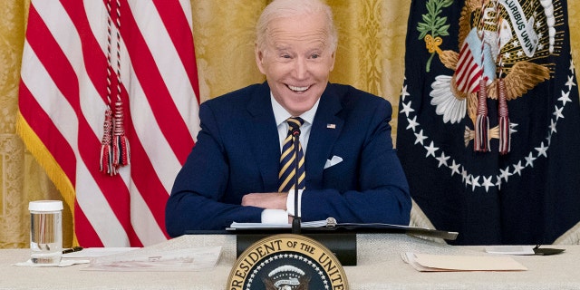 President Biden speaks in the East Room of the White House, Jan. 31, 2022, in Washington.