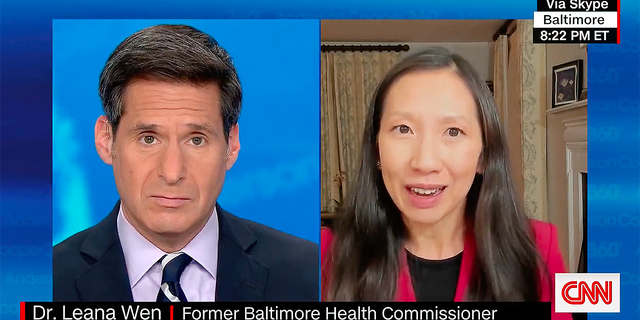 CNN's John Berman and Leana Wen discuss coronavirus restrictions on February 7, 2022. (Screenshot/CNN)