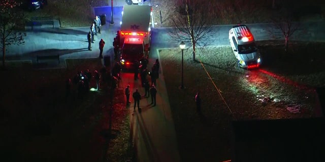 Picture of the scene where a Lincoln University student has died and two others were injured after a stabbing inside of a dorm Wednesday.