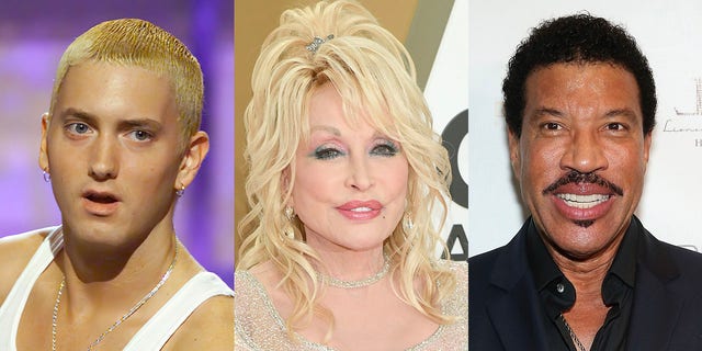 In February, it was announced that Dolly Parton, Eminem (left) and Lionel Richie were among this year’s first-time nominees for induction into the Rock &amp; Roll Hall of Fame.