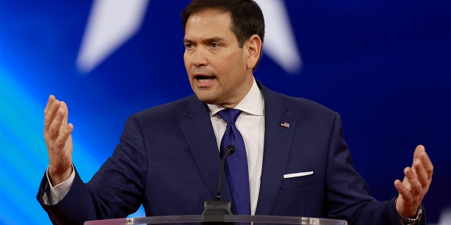 Sen. Marco Rubio, R-Fla., speaks during the Conservative Political Action Conference in Orlando on Feb. 24, 2022.