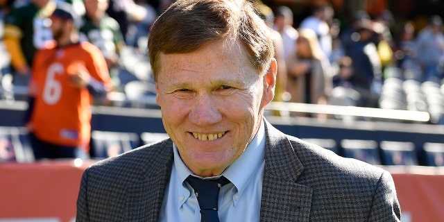 Green Bay Packers President and CEO Mark Murphy walks on the field before a game against the Chicago Bears at Soldier Field Oct. 17, 2021, in Chicago.