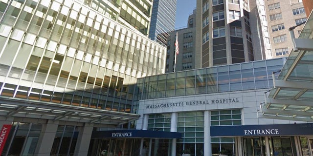 The entrance to Massachusetts General Hospital in Boston. 