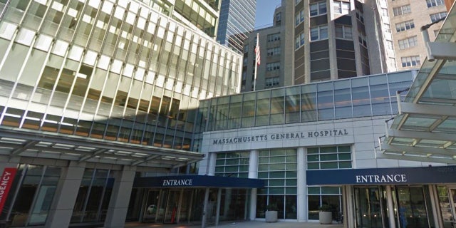 The entrance to Massachusetts General Hospital in Boston.