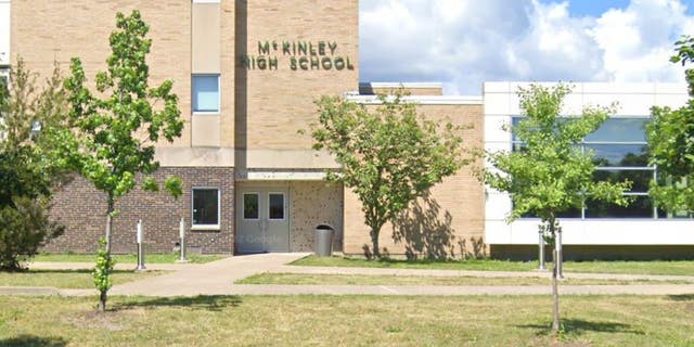 Two shot, including student, at New York state high school: report 3 Two people, including a student, were shot Wednesday at McKinley High School in Buffalo NY, according to media reports.