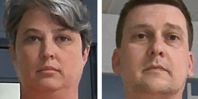 These booking photos released Oct. 9, 2021, by the West Virginia Regional Jail and Correctional Facility Authority show Jonathan Toebbe and his wife, Diana Toebbe. 