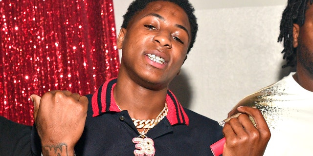 Rapper NBA YoungBoy attends Young Thug's birthday party at Tago International on Aug. 16, 2017, in Atlanta, Georgia.