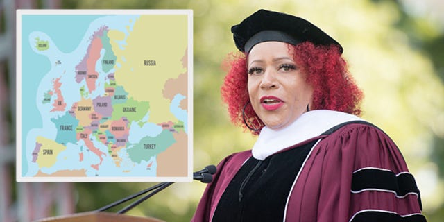 Nikole Hannah-Jones speaks during the 137th commencement at Morehouse College on May 16, 2021, in Atlanta, Georgia. 