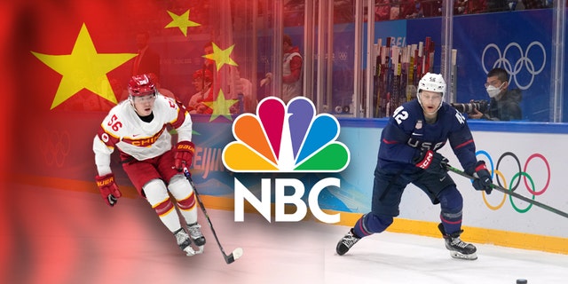 BEIJING, CHINA - FEBRUARY 10: Aaron Ness #42 of United States in action against Team China during the Men's Ice Hockey Preliminary Round Group A match on Day 6 of the Beijing 2022 Winter Olympic Games at National Indoor Stadium on February 10, 2022 in Beijing, China.