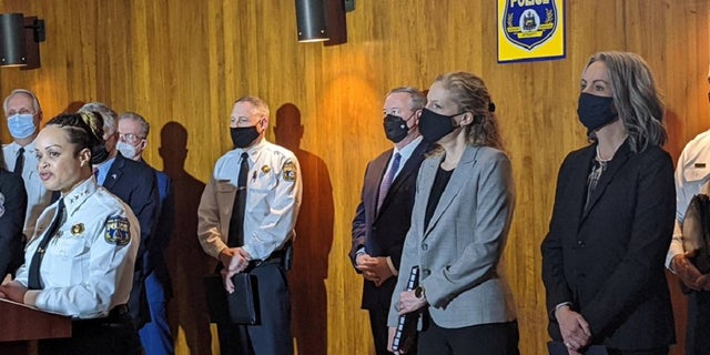 Philadelphia Police Commissioner Danielle Outlaw speaks during a Tuesday news conference to announce charges against Jonathan Akubu.