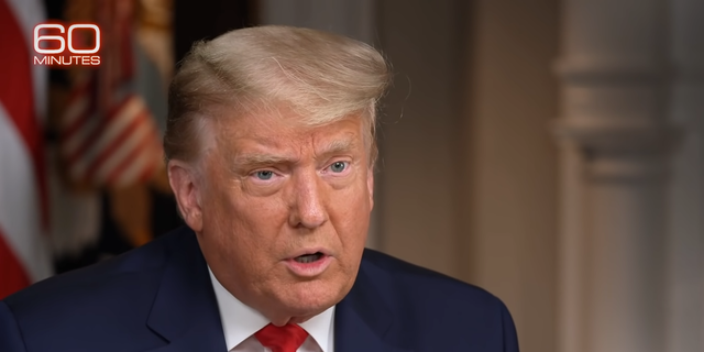 Then-President Trump sat down with CBS anchor Lesley Stahl in October 202, where the two had a contentious exchange over Hunter Biden's laptop.