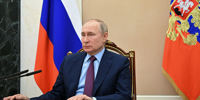 Russian President Vladimir Putin at the Kremlin, in Moscow, on Feb. 14, 2022. 