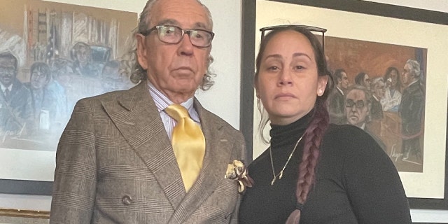 Civil attorney Sanford Rubenstein with Kristie Nieves, the mother of 19-year-old Kristal Bayron-Nieves, who was shot to death Jan. 9 while working at Burger King