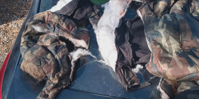 Connor's backpack and winter clothes were destroyed in the attack.