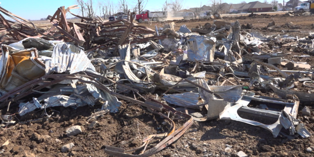 Damage still remains where Monette Manor once stood.