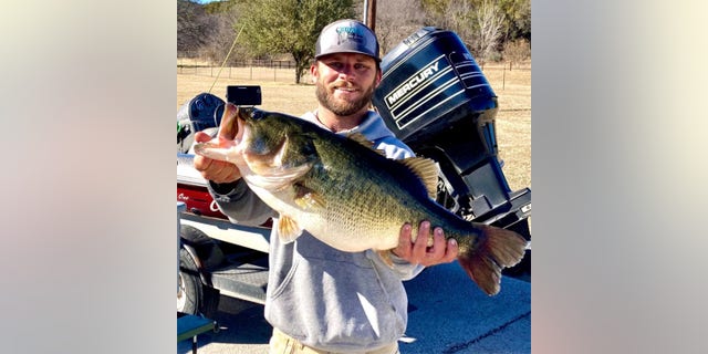 Montana Hand caught a 13.06 largemouth bass, which has been dubbed ShareLunker 617, while fishing at Possum Kingdom Lake last Friday.