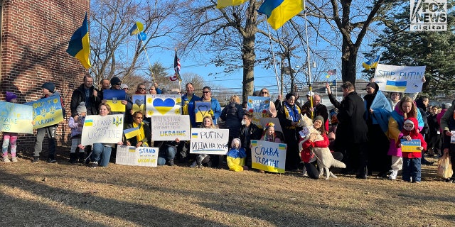 Thousands of miles away from the war Vladimir Putin is waging against Ukraine, hundreds gathered to support the people fighting back against Russian forces – saying their family and friends in Ukraine have picked up arms and are ready to fight for their country.