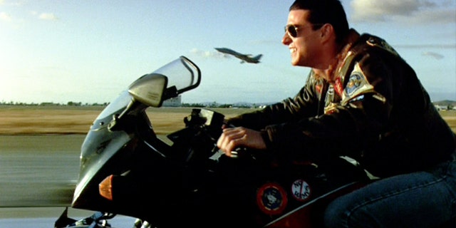 Tom Cruise starred as Lt. Pete "Maverick" Mitchell in Paramount Pictures' "Top Gun," directed by Tony Scott. (CBS via Getty Images)