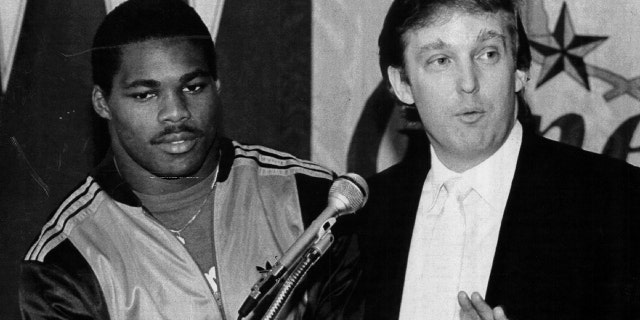 Team Owner Donald Trump announces he has signed Herschel Walker to play running back for the New Jersey Generals in New Jersey. Walker played for the General form 1983-85.