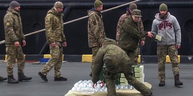"We are very happy to learn that our brothers are alive and well with them!" the Ukrainian Navy said of the captured servicemen.