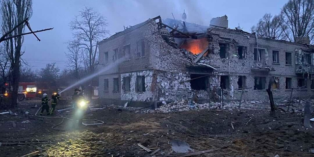 Several buildings in Starobilsk within the Luhansk Oblast region of Ukraine show significant damage because of shelling, according to images shared by the State Emergency Service of Ukraine.