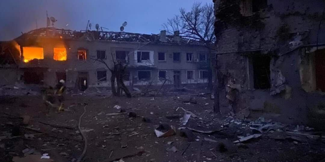 Several buildings in Starobilsk within the Luhansk Oblast region of Ukraine show significant damage because of shelling, according to images shared by the State Emergency Service of Ukraine.