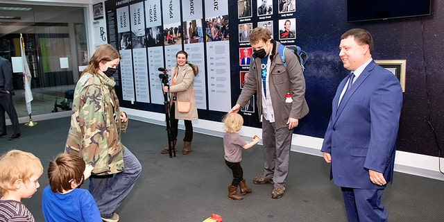 Xavier DeGroat at his autism museum opening on Feb. 4, 2022 at Meridian Mall in Okemos, Mich. 