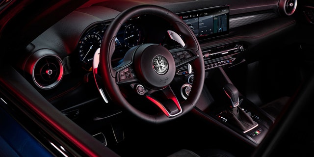 The Tonale has a digital instrument cluster and widescreen infotainment system display.