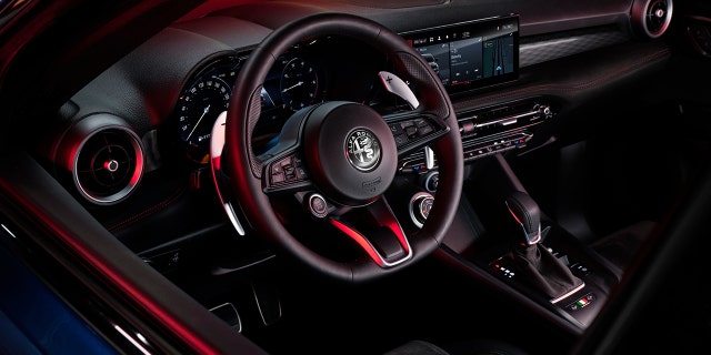 The Tonale has a digital instrument cluster and widescreen infotainment system display.