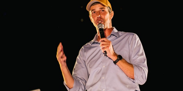 Texas Democratic gubernatorial candidate Beto O'Rourke speaks during a campaign rally at Republic Square on Dec. 4, 2021, in Austin, Texas.