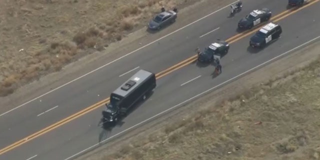 The party bus was stolen around 10:15 a.m. in San Diego. The driver was stopped and arrested in Los Angeles just after 12:30 p.m.