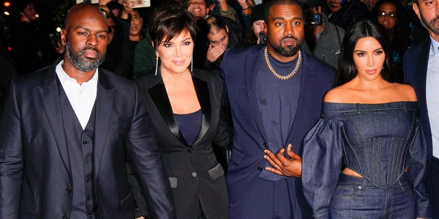 Corey Gamble, Kris Jenner, Kanye West and Kim Kardashian Nov. 6, 2019, in New York City.