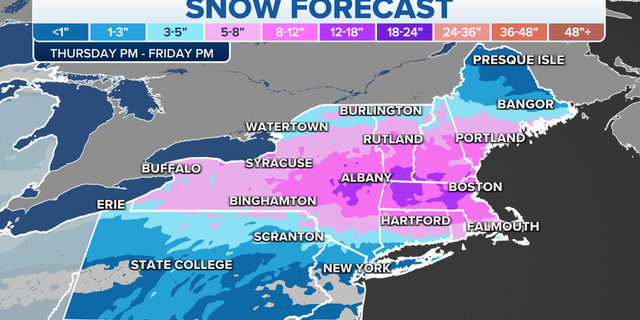 Northeast snow forecast