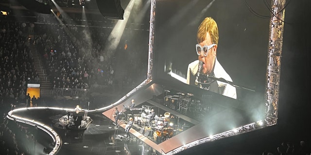 Elton John performs in New York City.