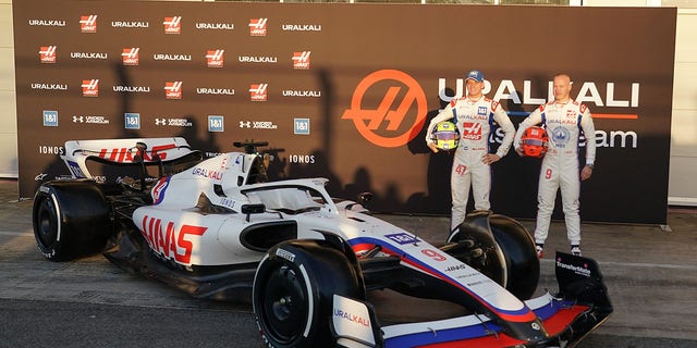 Haas F1 fields cars driven by Mick Schumacher of Germany and Nikita Mazepin of Russia.