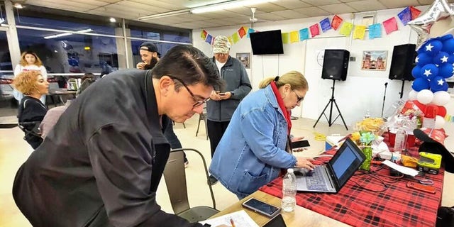 Attendees at a Republican community center event in San Antonio.