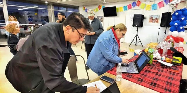 Attendees at a Republican community center event in San Antonio.