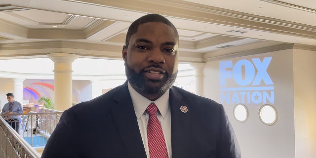 Rep. Byron Donalds, R-Fla., speaks to Fox News at CPAC 2022.