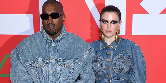 Ye and Julia Fox attend the Kenzo Fall/Winter 2022/2023 show as part of Paris Fashion Week on January 23, 2022 in Paris, France. 